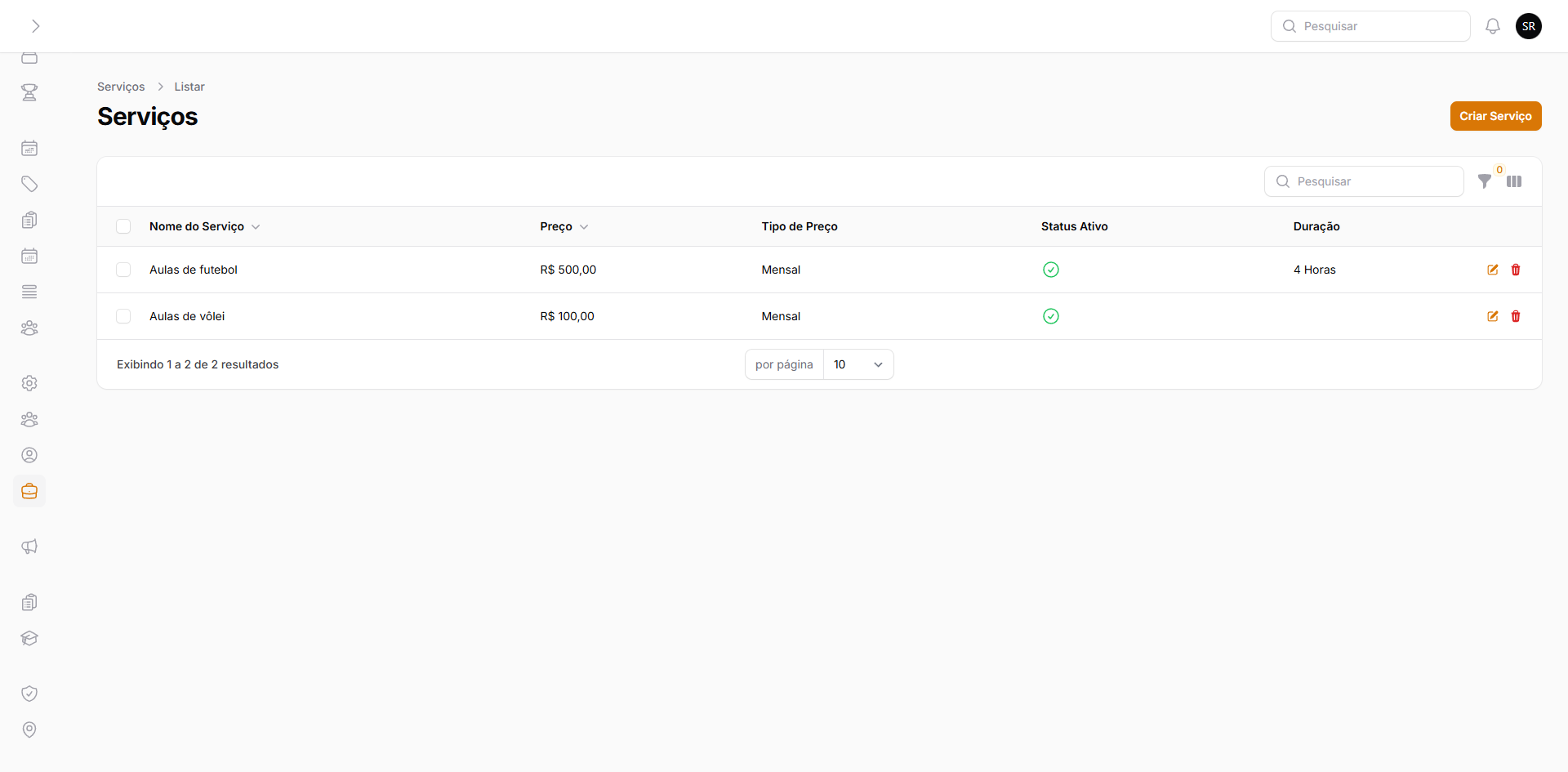 O que são "Serviços" no Esporte Fácil? O Coração Financeiro da Sua Escola